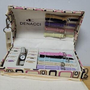Denacci Vintage Girls Watch Set Quartz Japan Interchangeable Mix Match Crossbody